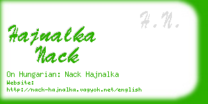 hajnalka nack business card